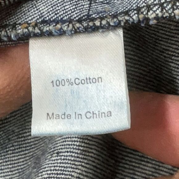 Tuckernuck Denim Tetley Puff Sleeve V-neck Top XS - Picture 5 of 6